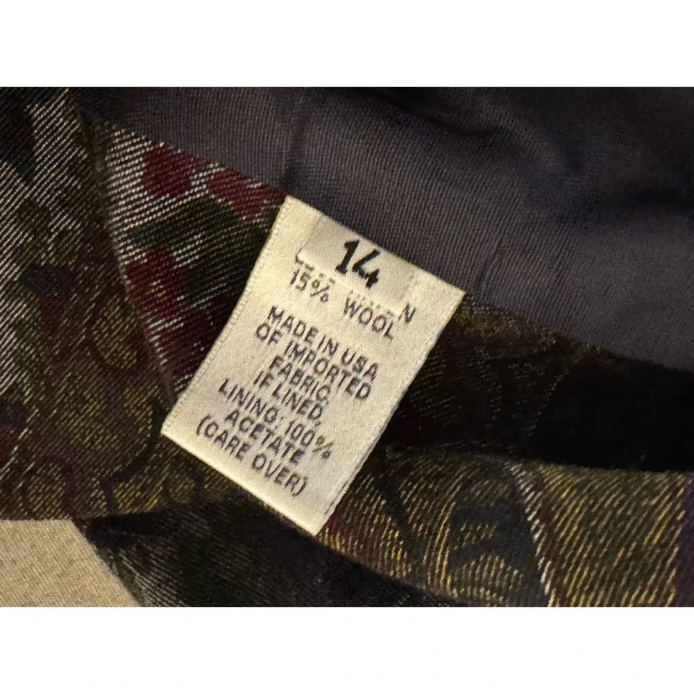 NWT Susan Bristol Paisley Floral Tapestry Cottagecore WoolBlend Blazer Jacket 14